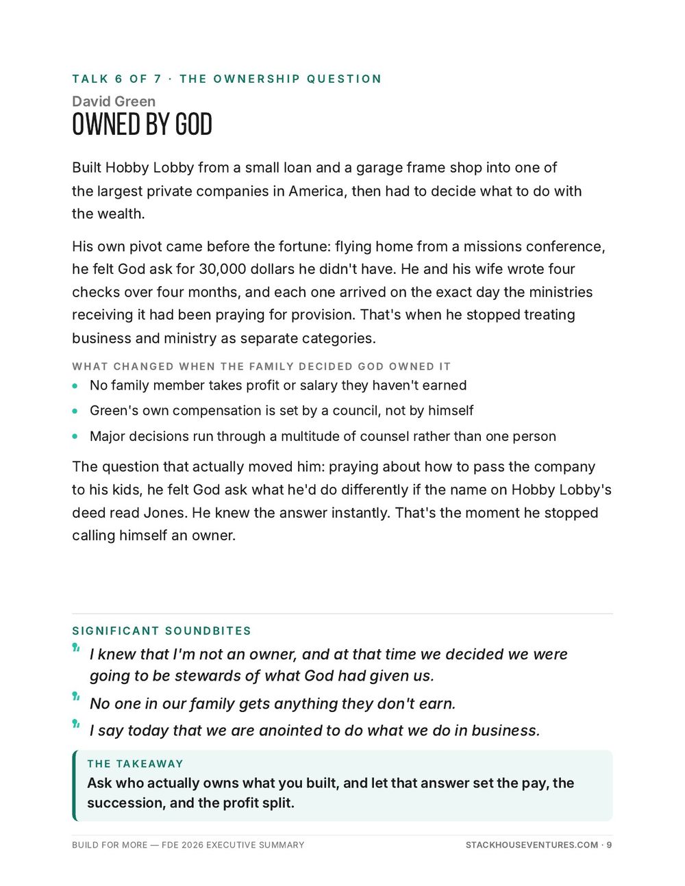 Build for More: FDE 2026 Executive Summary, page 9 of 12