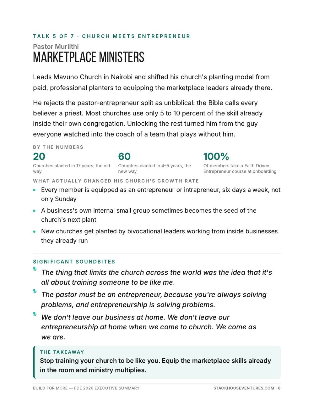 Build for More: FDE 2026 Executive Summary, page 8 of 12