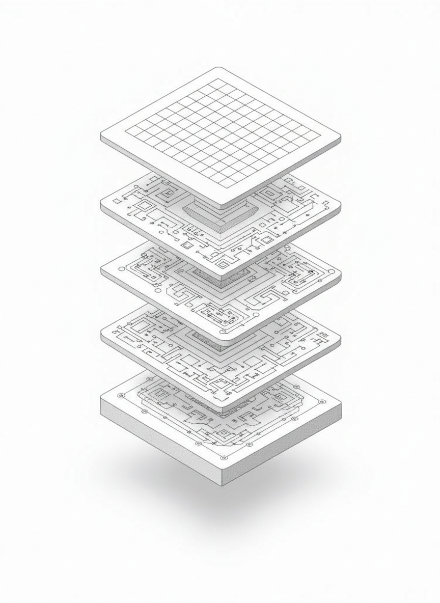 Stacked building blocks representing our values